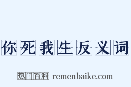 你死我生反义词是什么意思的图片